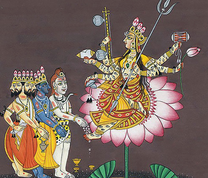 ब्रह्मा-विष्णु-शिव द्वारा वंदित आदि शक्ति माता